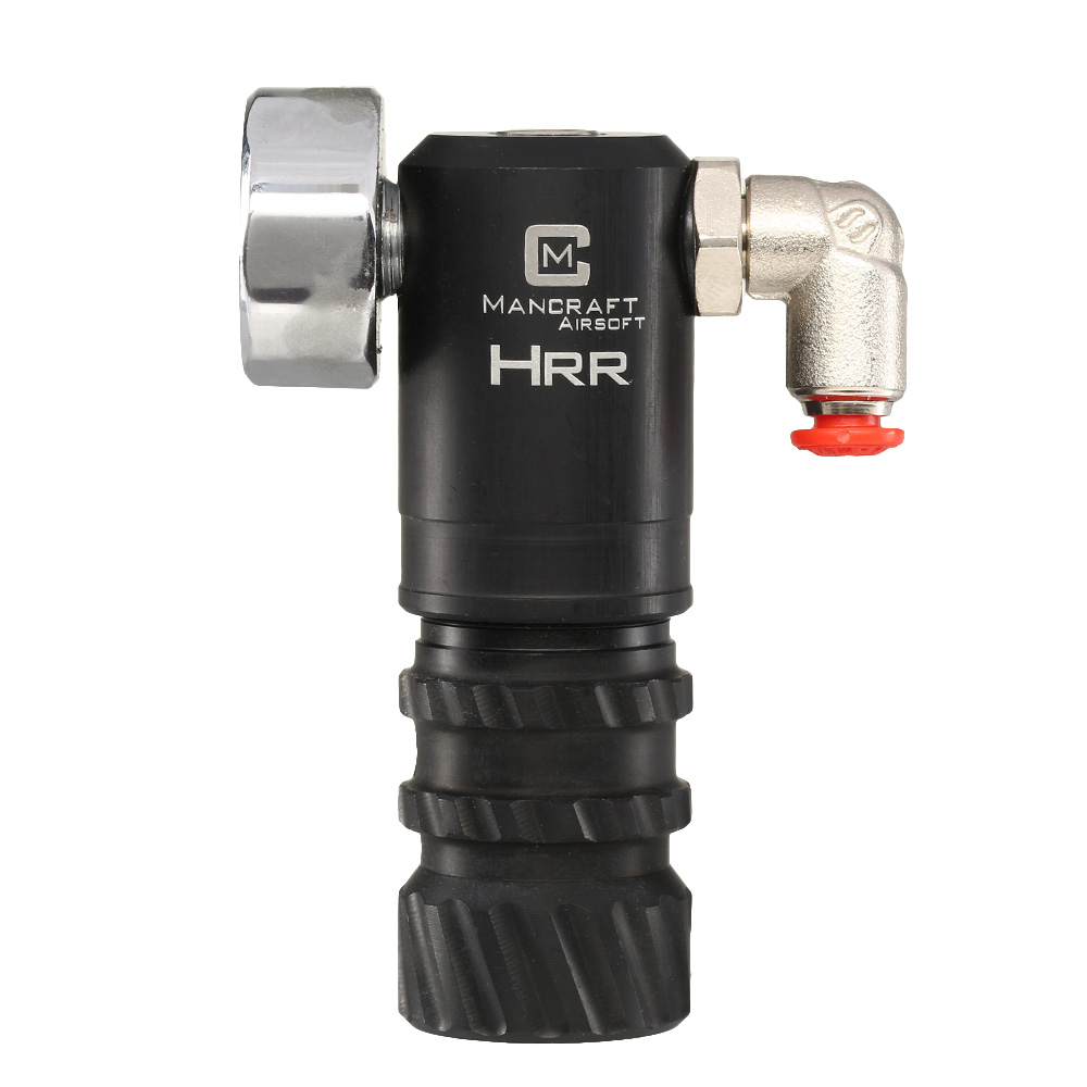 Mancraft HRR HPA Regulator m. seitlicher 4mm Kupplung / Druckmanometer schwarz Bild 1