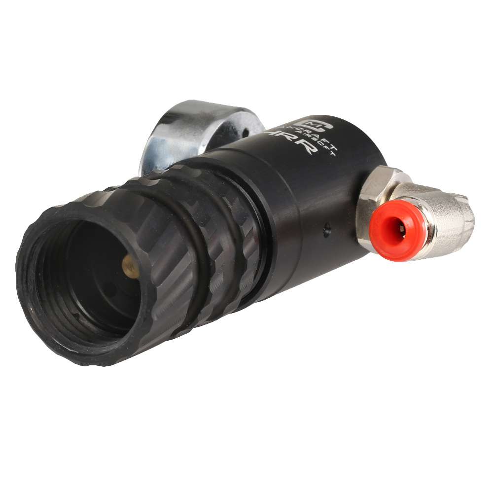 Mancraft HRR HPA Regulator m. seitlicher 4mm Kupplung / Druckmanometer schwarz Bild 1
