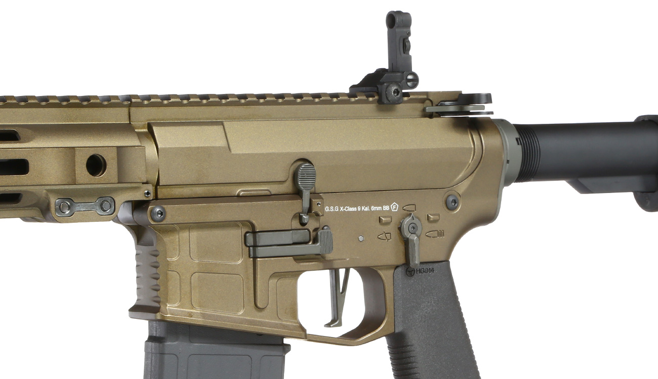 Ares M4 X-Class Model 9 Vollmetall EFC-System S-AEG 6mm BB Bronze Bild 7