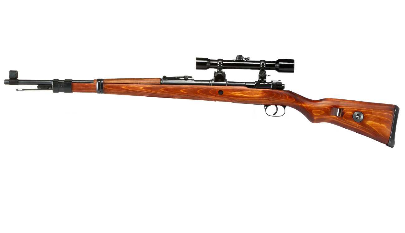 Ares Mauser Karabiner 98K Stahl Bolt-Action Gewehr mit ZF39 6mm BB Echtholz + Waffenkiste Bild 1