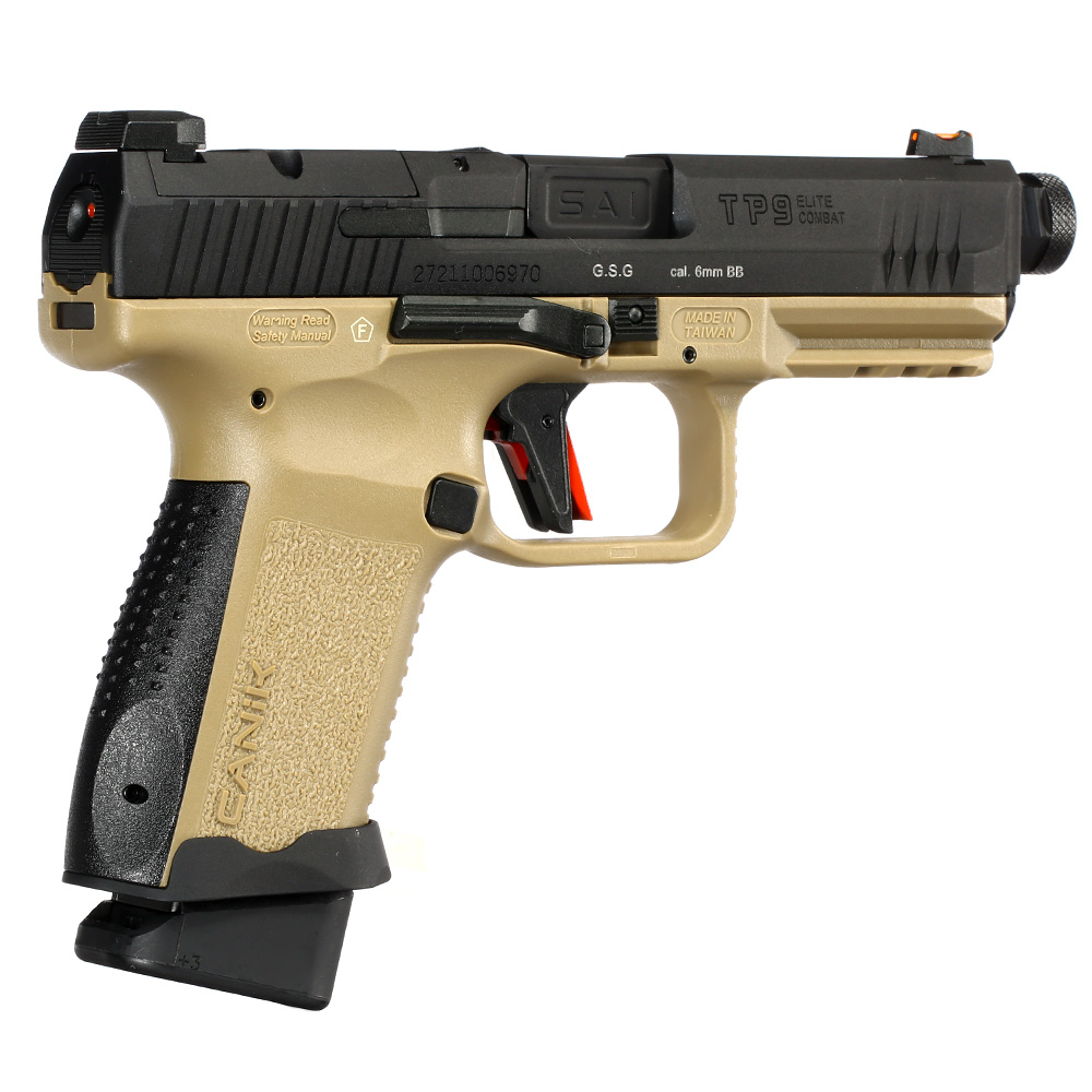 Cybergun / AWC CANiK TP9 Elite Combat mit Metallschlitten GBB 6mm BB Dual Tone Bild 4