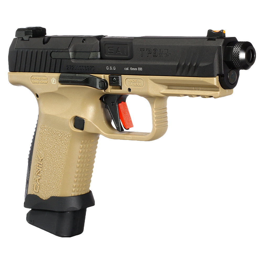 Cybergun / AWC CANiK TP9 Elite Combat mit Metallschlitten GBB 6mm BB Dual Tone Bild 7