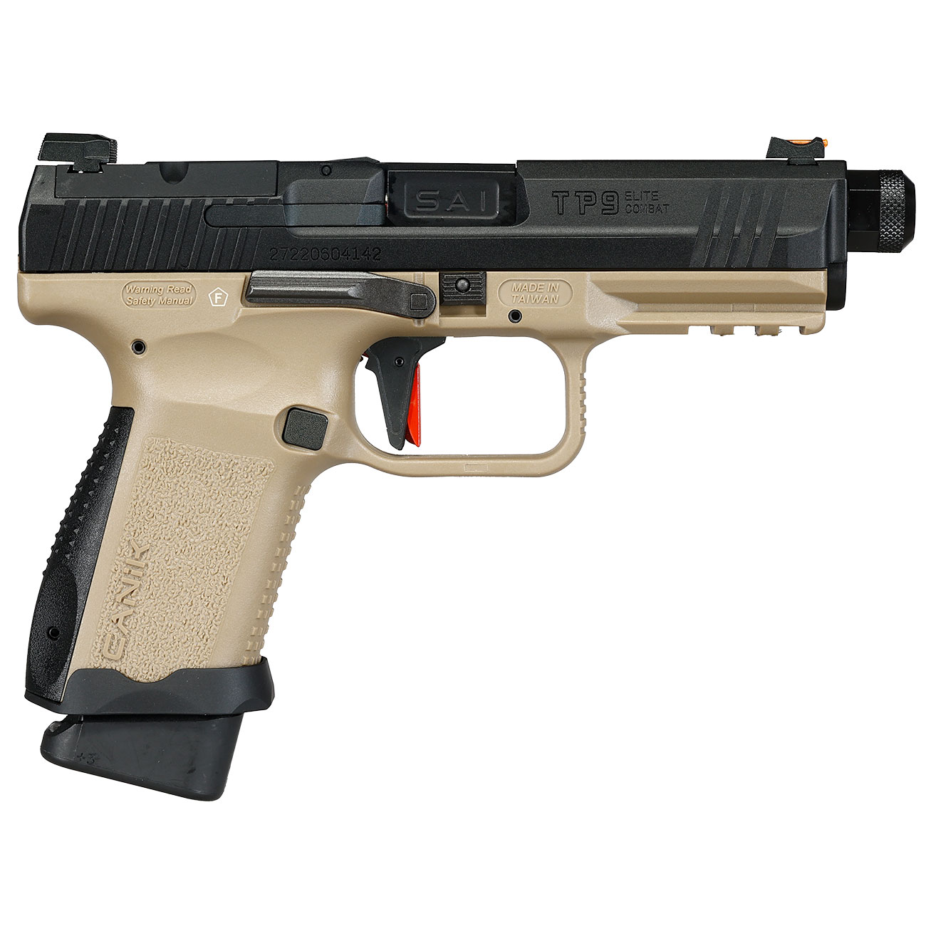 Cybergun / AWC CANiK TP9 Elite Combat mit Metallschlitten GBB 6mm BB Dual Tone Bild 5
