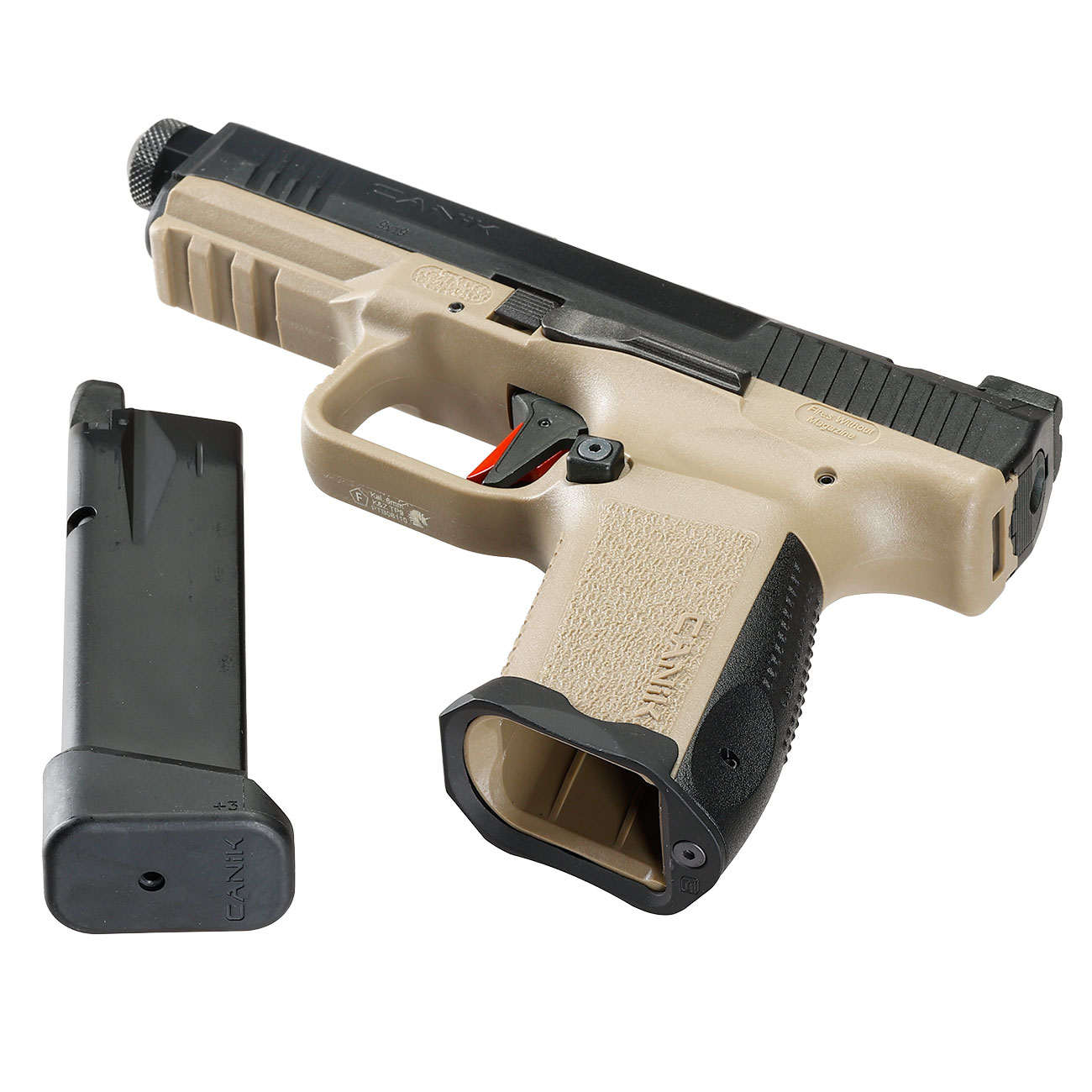 Cybergun / AWC CANiK TP9 Elite Combat mit Metallschlitten GBB 6mm BB Dual Tone Bild 7