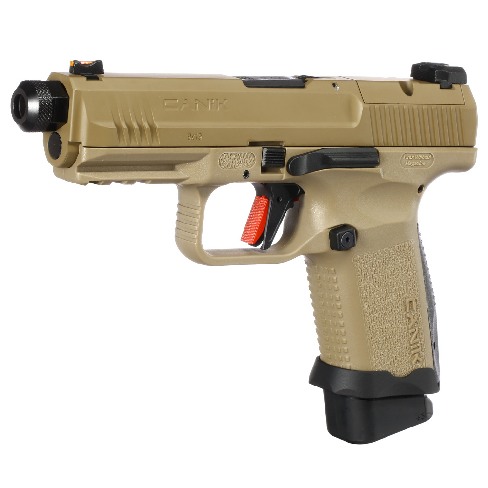 Cybergun / AWC CANiK TP9 Elite Combat mit Metallschlitten GBB 6mm BB Flat Dark Earth