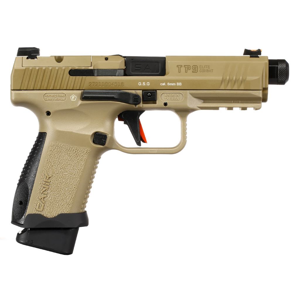 Cybergun / AWC CANiK TP9 Elite Combat mit Metallschlitten GBB 6mm BB Flat Dark Earth Bild 3