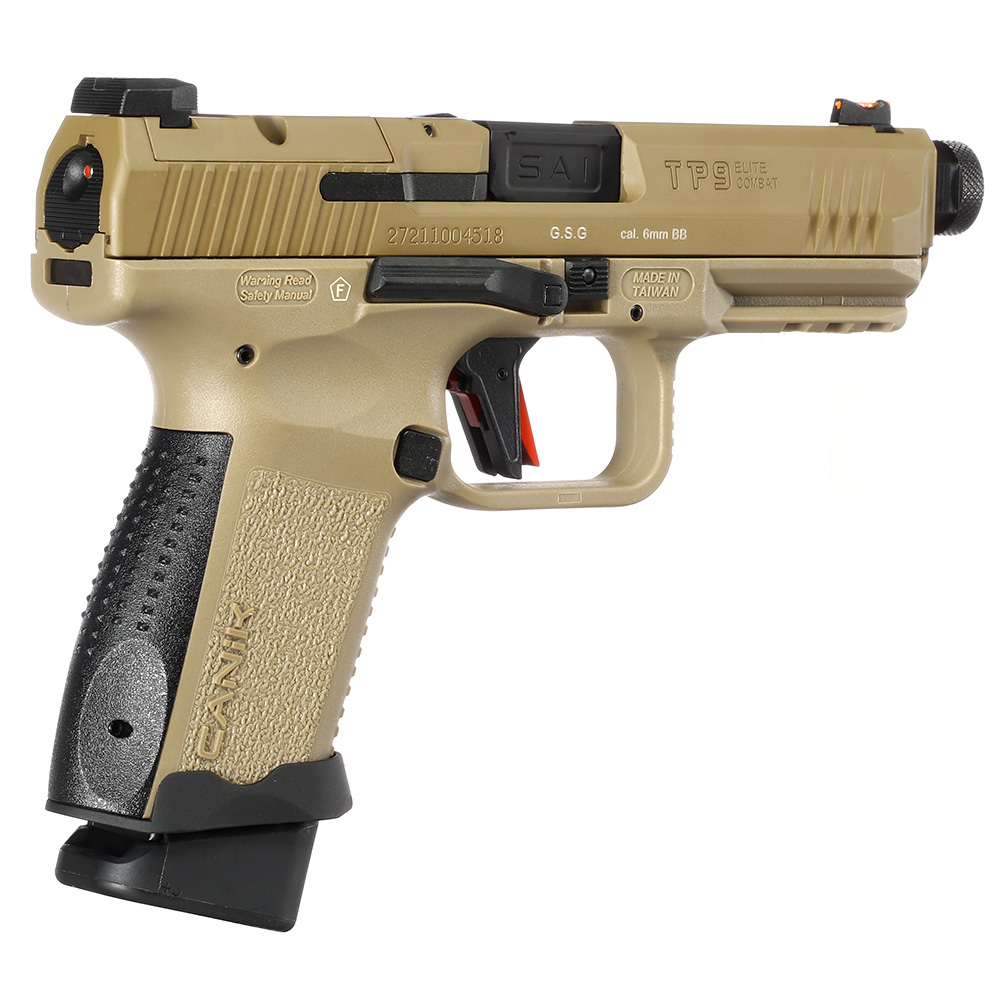 Cybergun / AWC CANiK TP9 Elite Combat mit Metallschlitten GBB 6mm BB Flat Dark Earth Bild 4