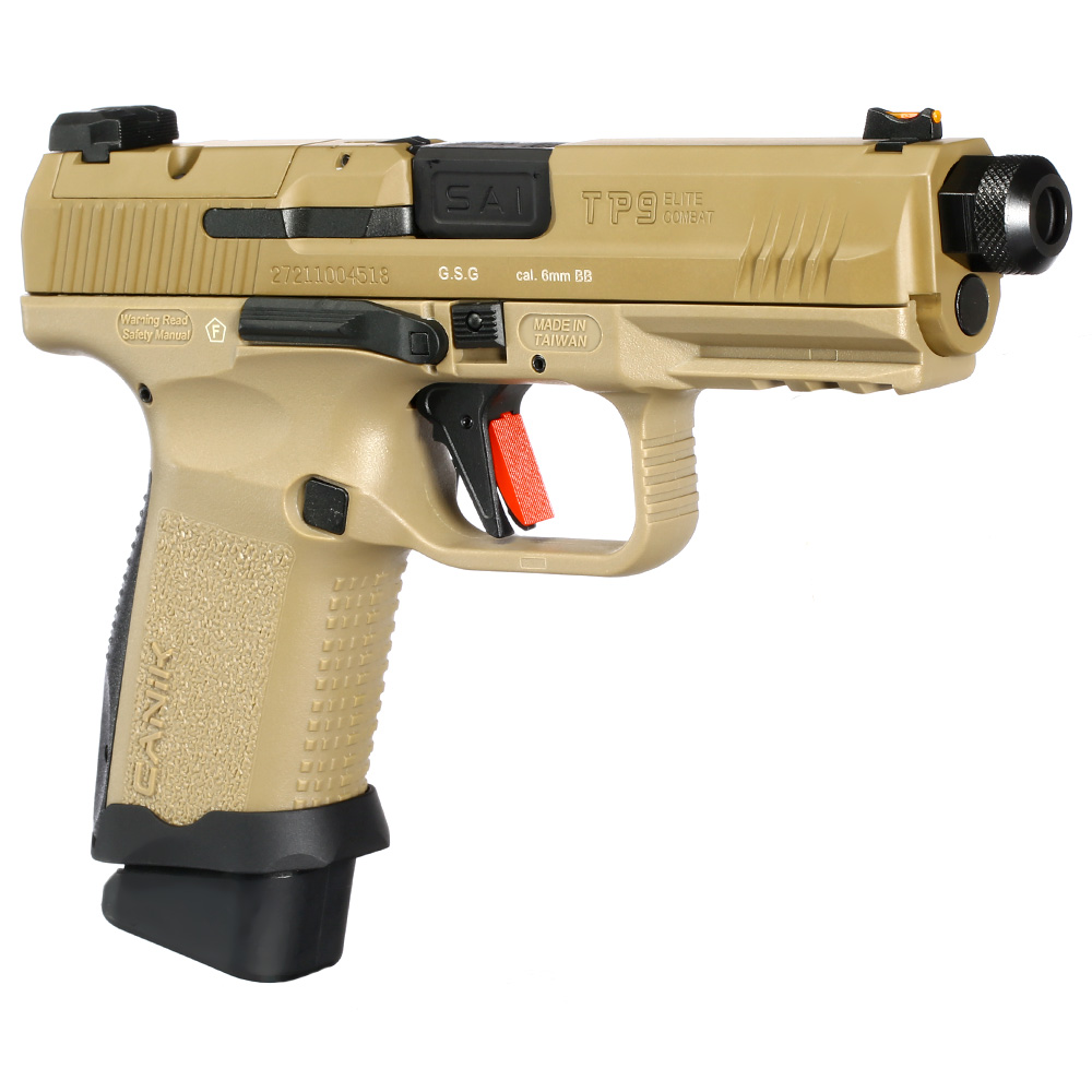 Cybergun / AWC CANiK TP9 Elite Combat mit Metallschlitten GBB 6mm BB Flat Dark Earth Bild 7