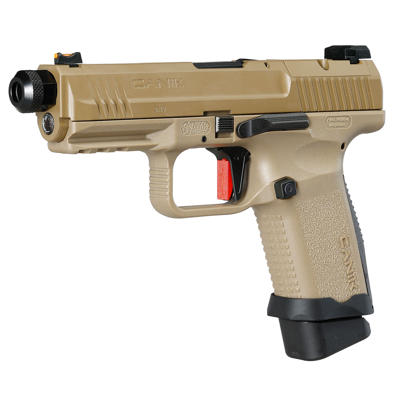 Cybergun / AWC CANiK TP9 Elite Combat mit Metallschlitten GBB 6mm BB Flat Dark Earth