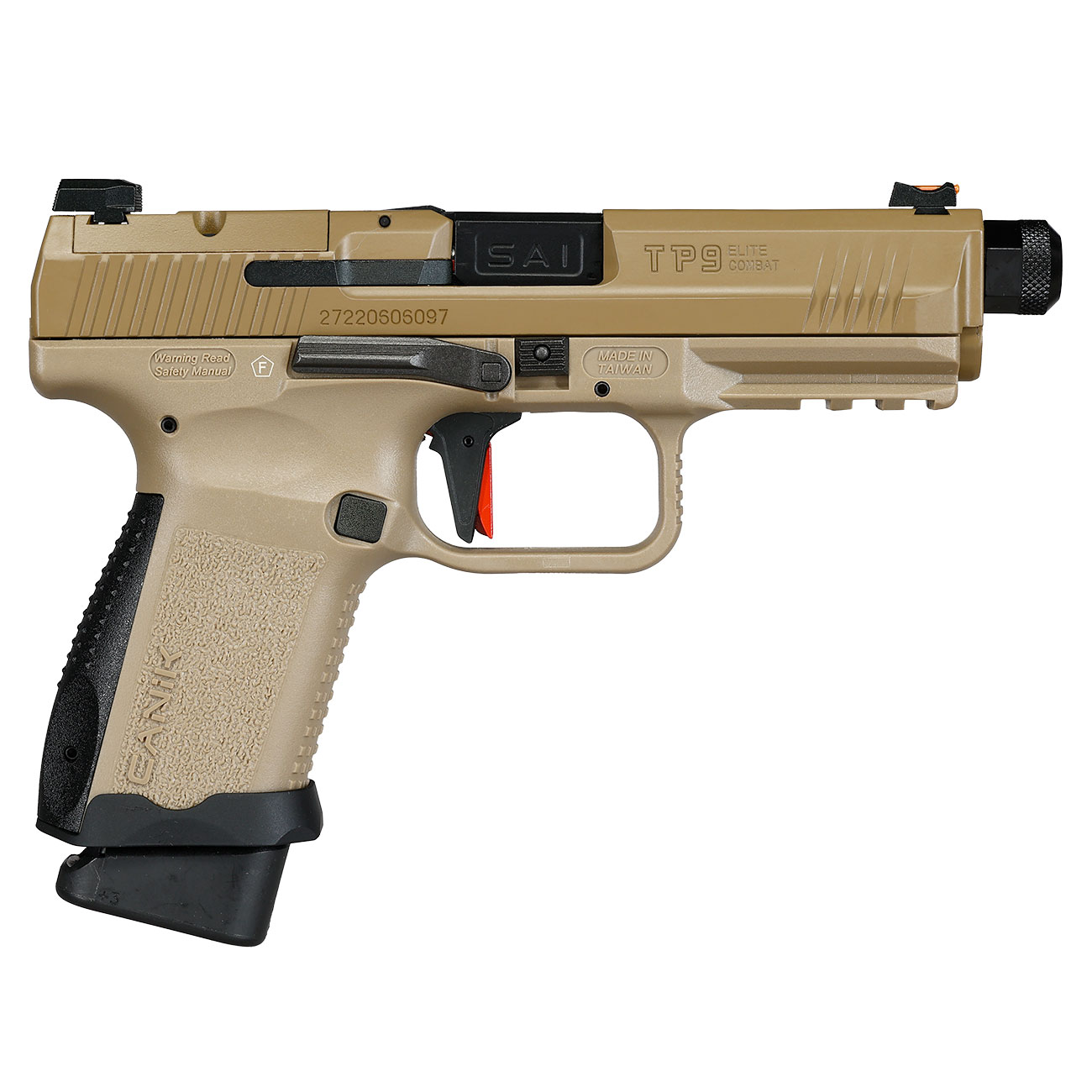 Cybergun / AWC CANiK TP9 Elite Combat mit Metallschlitten GBB 6mm BB Flat Dark Earth Bild 5
