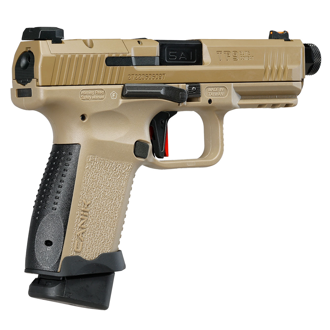 Cybergun / AWC CANiK TP9 Elite Combat mit Metallschlitten GBB 6mm BB Flat Dark Earth Bild 6