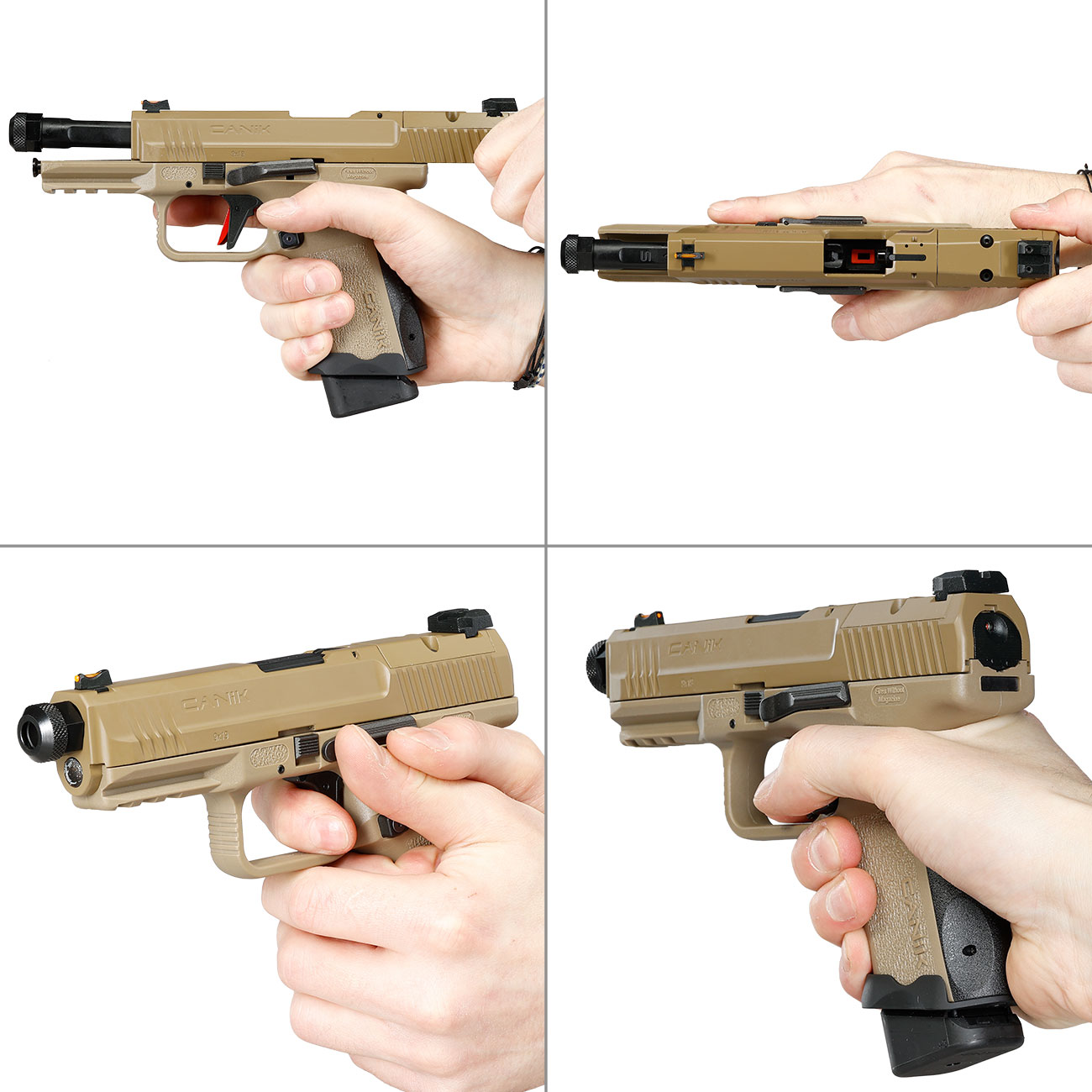 Cybergun / AWC CANiK TP9 Elite Combat mit Metallschlitten GBB 6mm BB Flat Dark Earth Bild 8