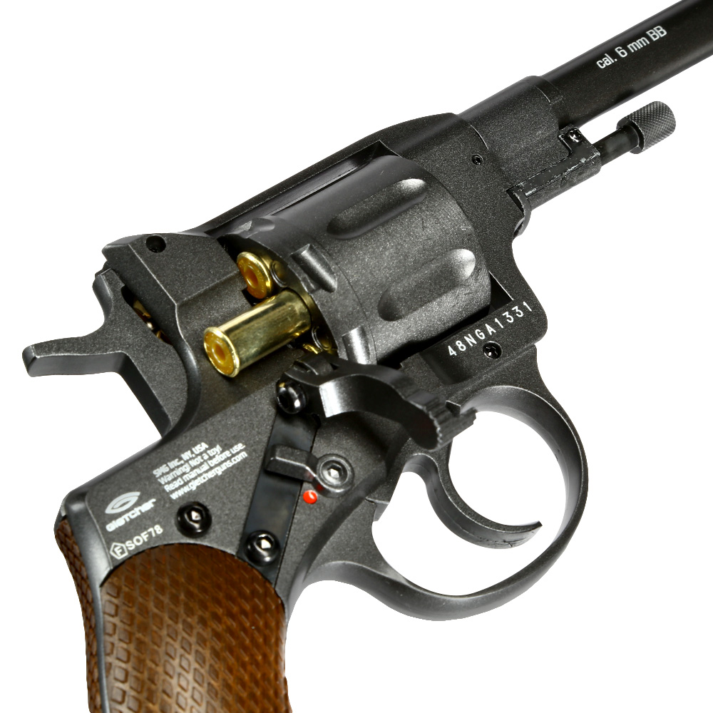 Gletcher NGT-A Revolver Vollmetall CO2 6mm BB dunkelgrau Bild 4