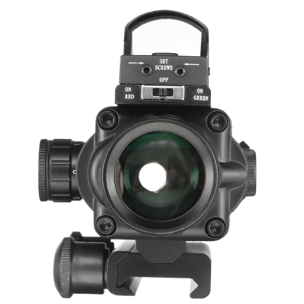 JS-Tactical Tactical Scope 4x32 Red Mil-Dot mit Red- / Green-Dot LPZ inkl. 22 mm Halterung schwarz Bild 6