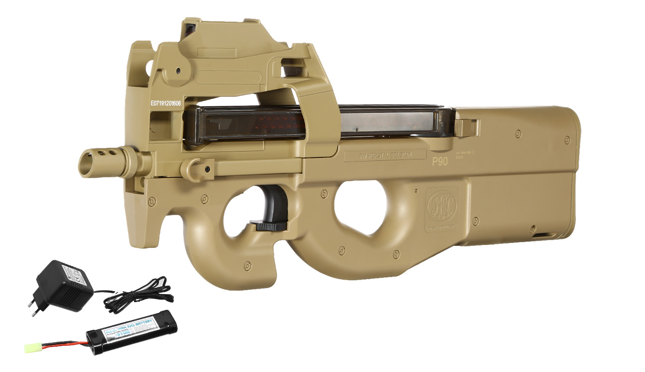 FN Herstal P90 Standard Komplettset Airsoft S-AEG 6mm BB Dark Earth
