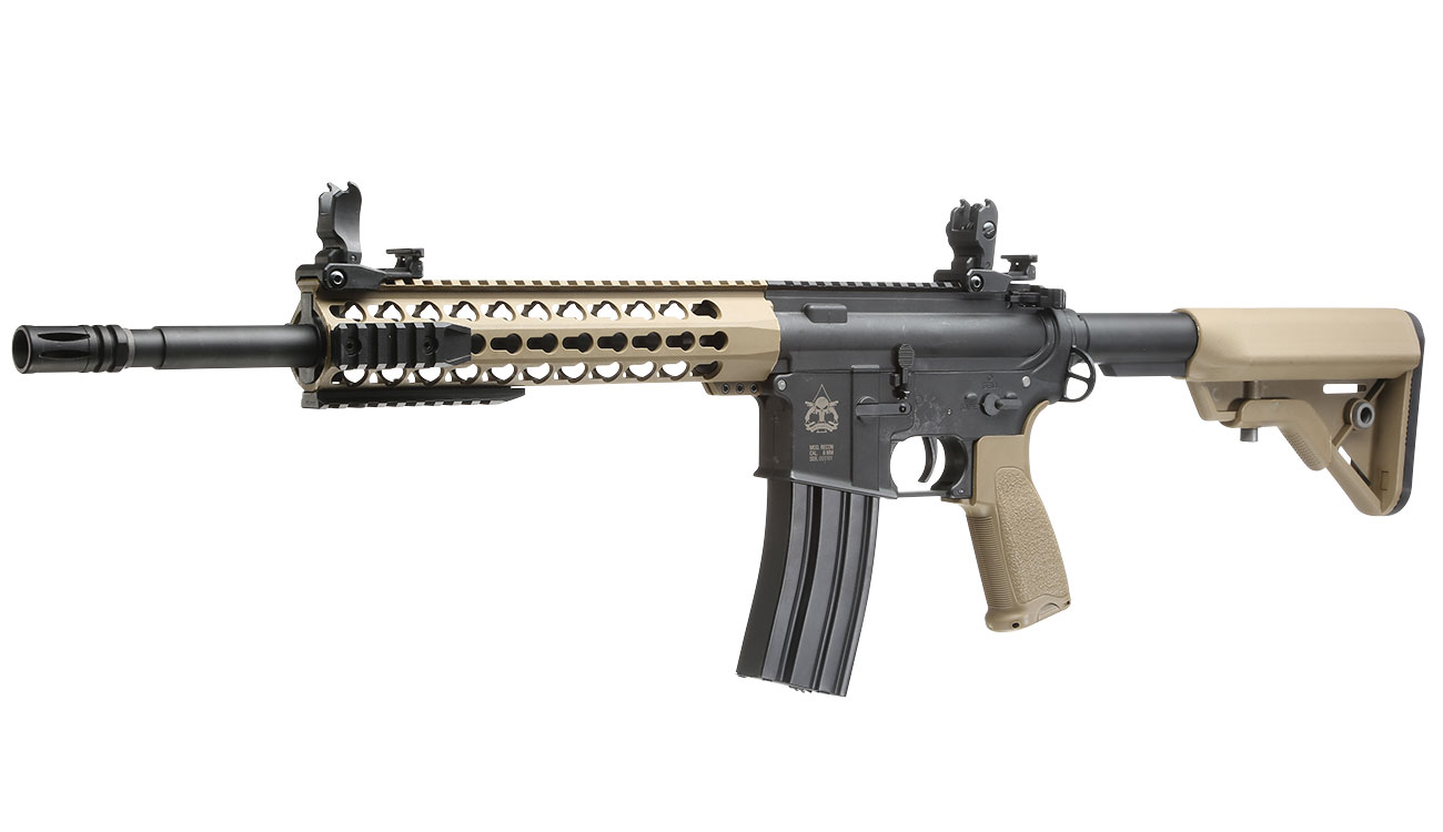 Evolution Airsoft Recon S 14.5 Carbontech S-AEG 6mm BB Black 'n' Tan