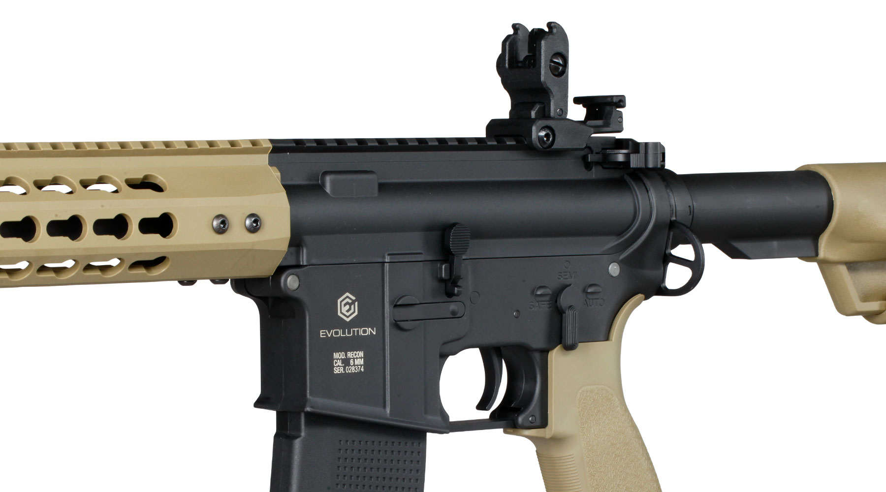 Evolution Airsoft Recon S 14.5 Carbontech S-AEG 6mm BB Black 'n' Tan Bild 8