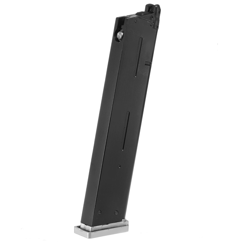 Vorsk M1911 MEU / VX-9 GBB Magazin 36 Schuss Extended chrome - Softairgas-Version Bild 1