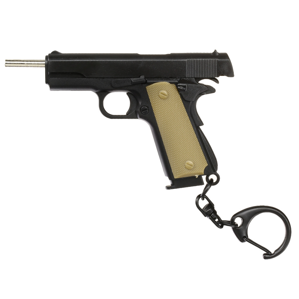Nuprol Schlsselanhnger M1911 A1 Pistole 1:4 Miniaturmodell schwarz/tan Bild 2