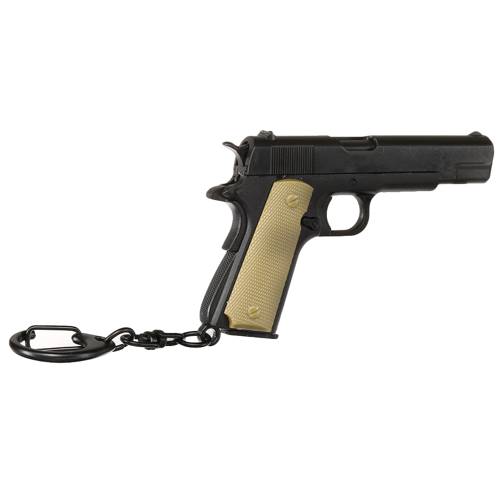 Nuprol Schlsselanhnger M1911 A1 Pistole 1:4 Miniaturmodell schwarz/tan Bild 4