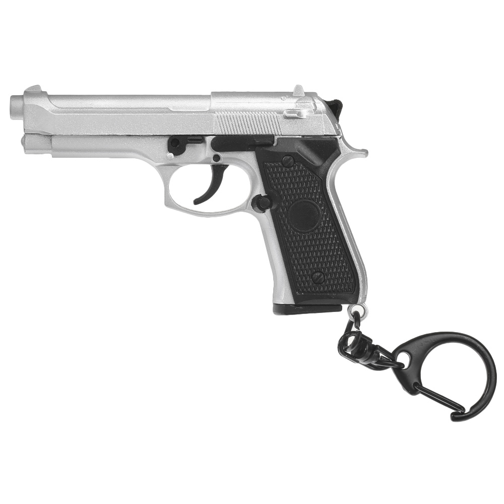 Nuprol Schlsselanhnger M92 Pistole 1:4 Miniaturmodell silber/schwarz Bild 1