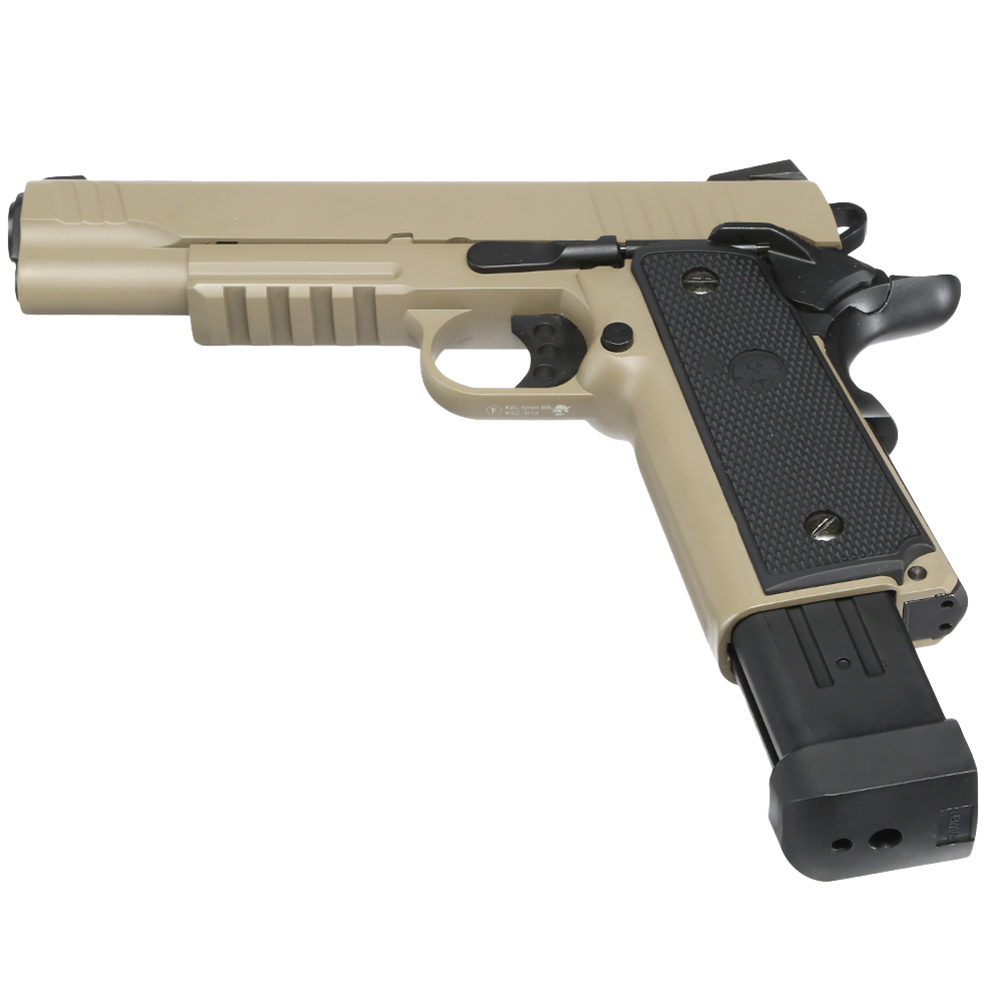 Nuprol Raven Hi-Capa R14 Vollmetall GBB 6mm BB Tan Bild 5