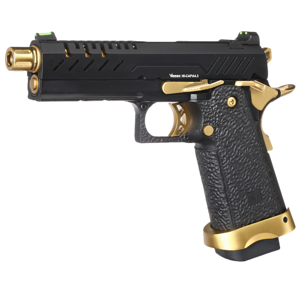 Vorsk Airsoft Hi-Capa 4.3 Vollmetall GBB 6mm BB Gold Match