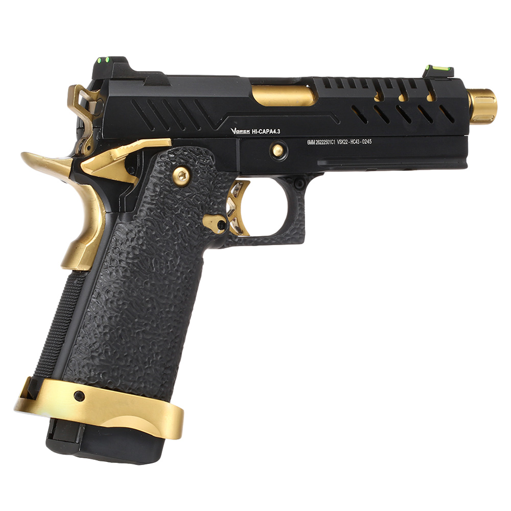 Vorsk Airsoft Hi-Capa 4.3 Vollmetall GBB 6mm BB Gold Match Bild 4