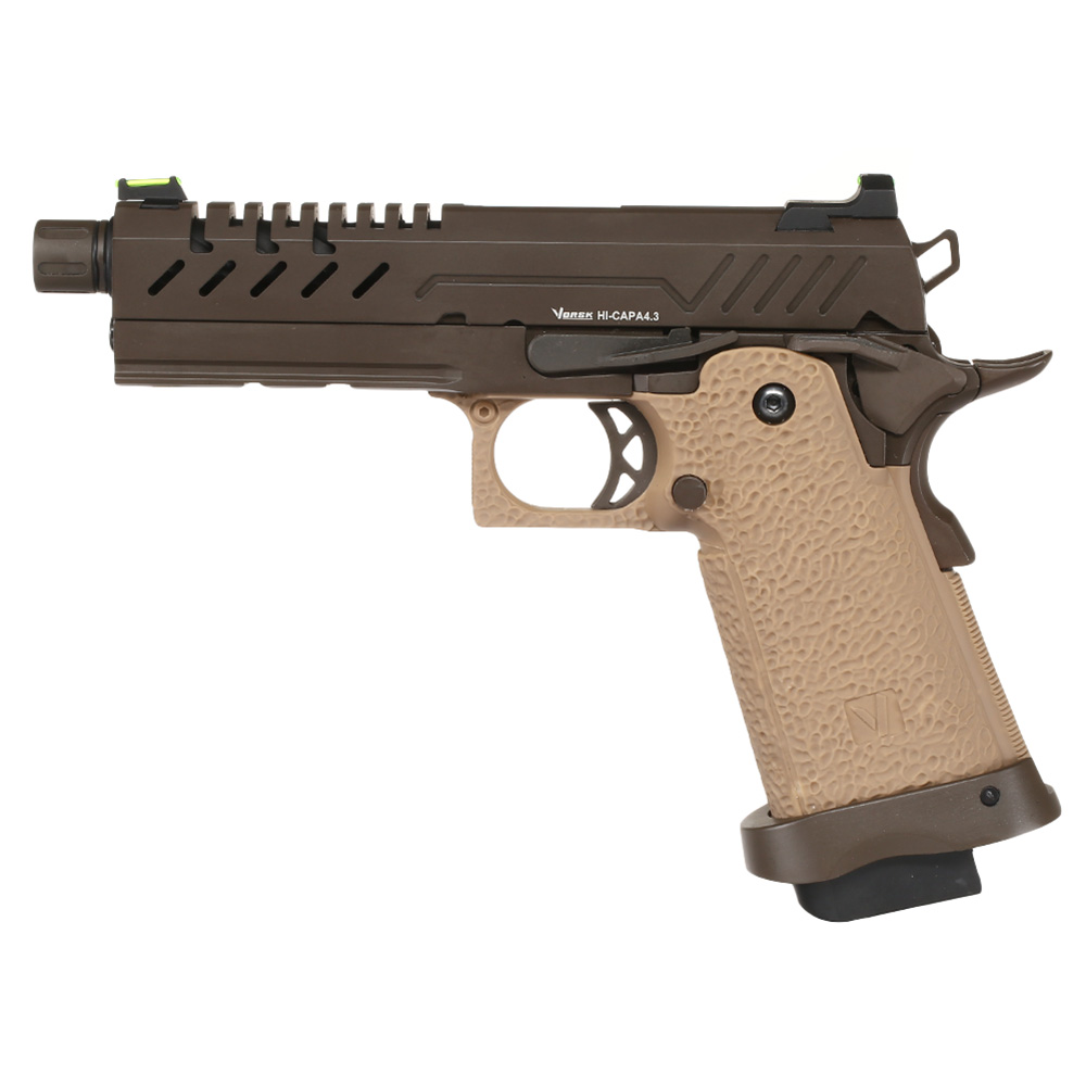 Vorsk Airsoft Hi-Capa 4.3 Vollmetall GBB 6mm BB Tan / Bronze Bild 1