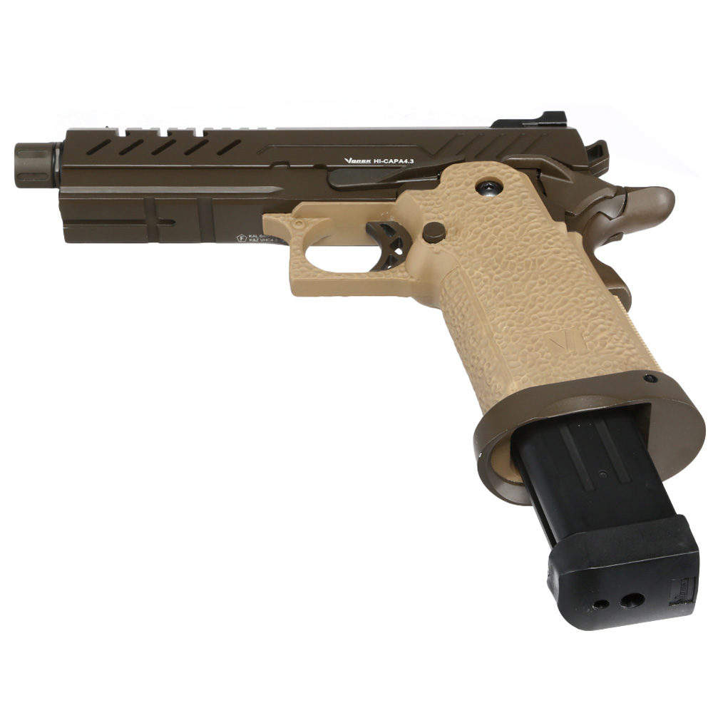 Vorsk Airsoft Hi-Capa 4.3 Vollmetall GBB 6mm BB Tan / Bronze Bild 5