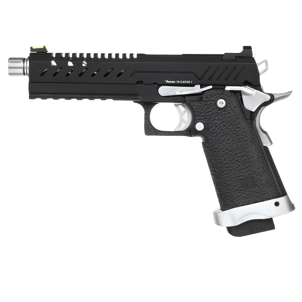 Vorsk Airsoft Hi-Capa 5.1 Vollmetall GBB 6mm BB Chrome Match Bild 1