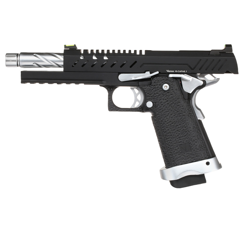 Vorsk Airsoft Hi-Capa 5.1 Vollmetall GBB 6mm BB Chrome Match Bild 2