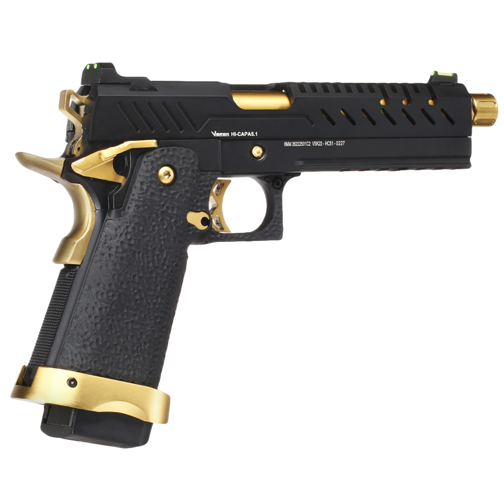 Vorsk Airsoft Hi-Capa 5.1 Vollmetall GBB 6mm BB Gold Match Bild 4