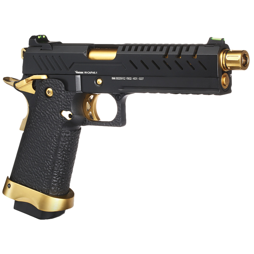 Vorsk Airsoft Hi-Capa 5.1 Vollmetall GBB 6mm BB Gold Match Bild 7