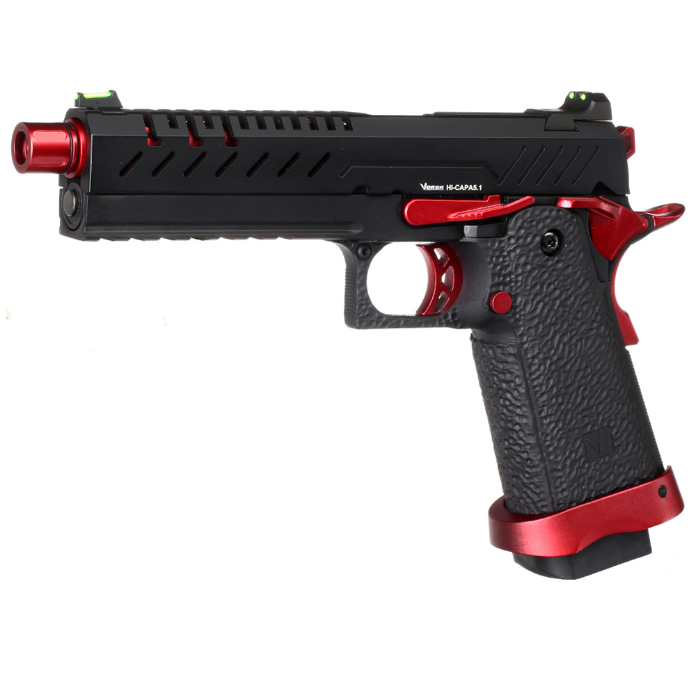 Versandrcklufer Vorsk Airsoft Hi-Capa 5.1 Vollmetall GBB 6mm BB Red Match