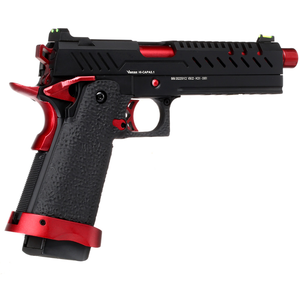 Versandrcklufer Vorsk Airsoft Hi-Capa 5.1 Vollmetall GBB 6mm BB Red Match Bild 4