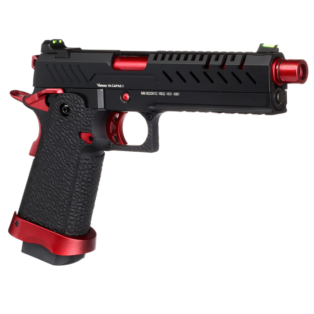 Vorsk Airsoft Hi-Capa 5.1 Vollmetall GBB 6mm BB Red Match Bild 7