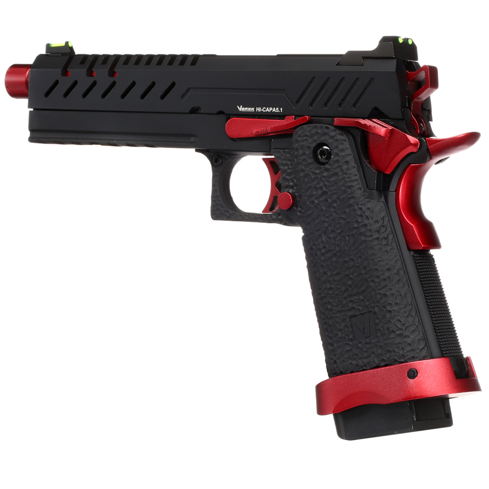 Versandrcklufer Vorsk Airsoft Hi-Capa 5.1 Vollmetall GBB 6mm BB Red Match Bild 8