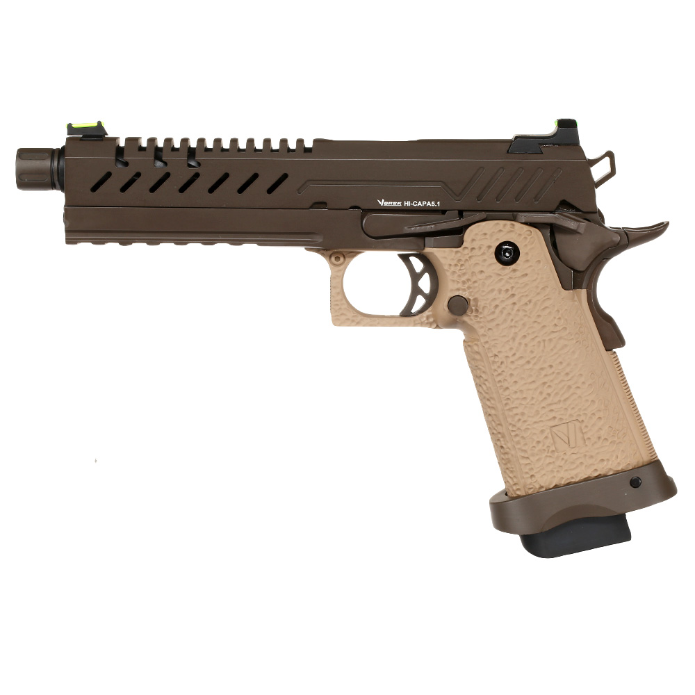 Vorsk Airsoft Hi-Capa 5.1 Vollmetall GBB 6mm BB Tan / Bronze Bild 1