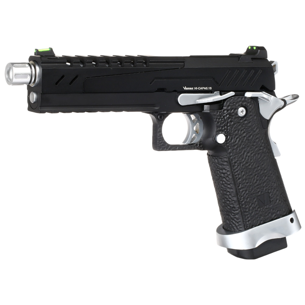 Vorsk Airsoft Hi-Capa 5.1 Split-Slide Vollmetall GBB 6mm BB Chrome Match