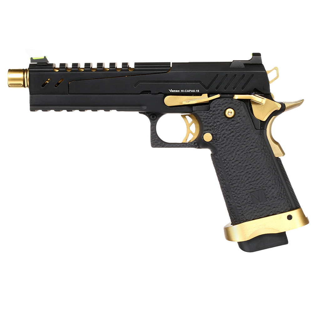 Vorsk Airsoft Hi-Capa 5.1 Split-Slide Vollmetall GBB 6mm BB Gold Match Bild 1