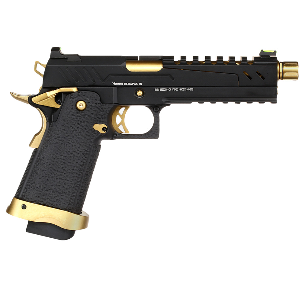 Vorsk Airsoft Hi-Capa 5.1 Split-Slide Vollmetall GBB 6mm BB Gold Match Bild 3