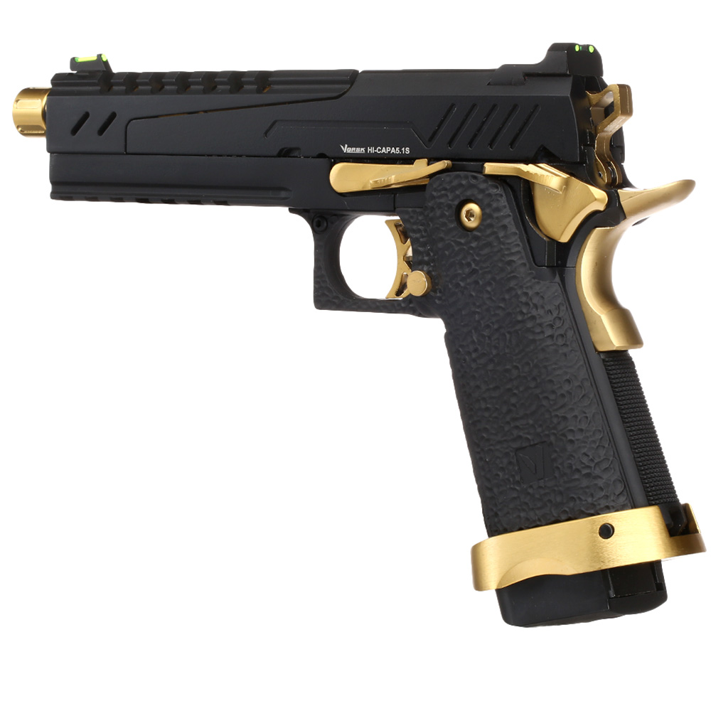 Vorsk Airsoft Hi-Capa 5.1 Split-Slide Vollmetall GBB 6mm BB Gold Match Bild 8