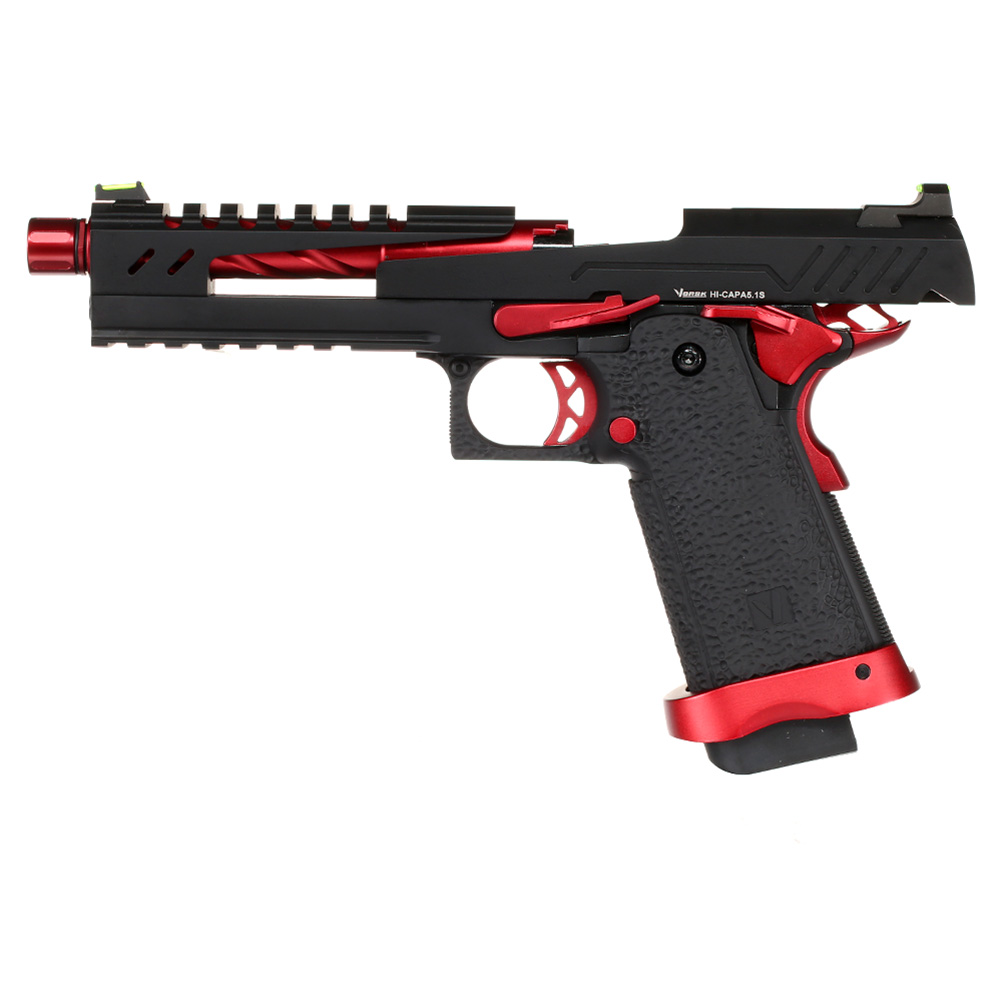 Vorsk Airsoft Hi-Capa 5.1 Split-Slide Vollmetall GBB 6mm BB Red Match Bild 2