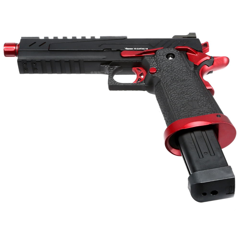 Vorsk Airsoft Hi-Capa 5.1 Split-Slide Vollmetall GBB 6mm BB Red Match Bild 5