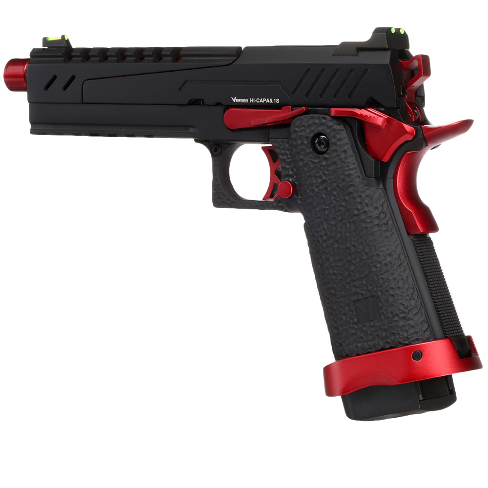 Vorsk Airsoft Hi-Capa 5.1 Split-Slide Vollmetall GBB 6mm BB Red Match Bild 8