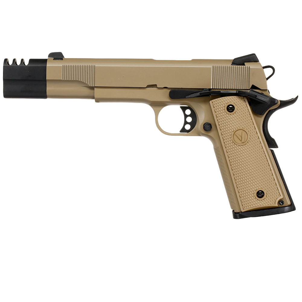 Vorsk Airsoft VP-X 1911 Vollmetall GBB 6mm BB tan / schwarz Bild 1