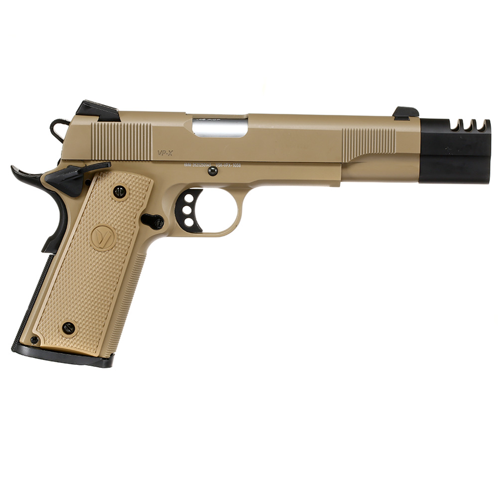 Vorsk Airsoft VP-X 1911 Vollmetall GBB 6mm BB tan / schwarz Bild 3