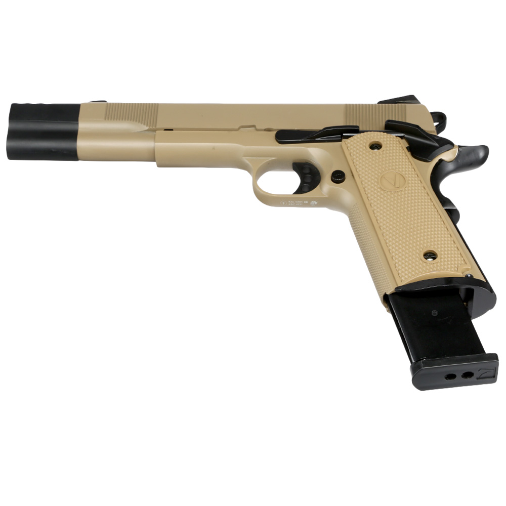 Vorsk Airsoft VP-X 1911 Vollmetall GBB 6mm BB tan / schwarz Bild 5