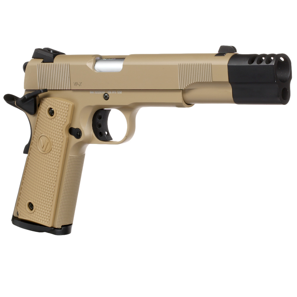 Vorsk Airsoft VP-X 1911 Vollmetall GBB 6mm BB tan / schwarz Bild 7